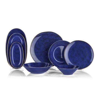 Schafer Haze Yemek Takımı-55 Parça-Kobalt