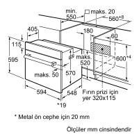 Siemens Fırın Ankastre HB514FBH0T Titanium Gri
