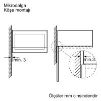 Siemens Mikrodalga Ankastre BF525LMS0 800W Siyah