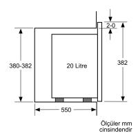 Siemens Mikrodalga Ankastre BF525LMS0 800W Siyah