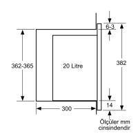 Siemens Mikrodalga Ankastre BF525LMS0 800W Siyah