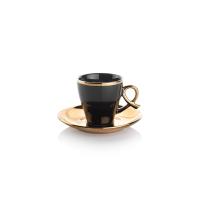 Schafer Vien 6 Kişilik Kahve Fincan Takımı-12 Parça-Siyah01